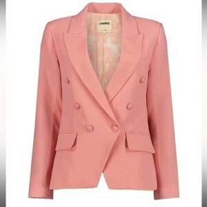 L'AGENCE Pink Kenzie Double Breasted Blazer size XS Pink buttoned Blazer  NWT